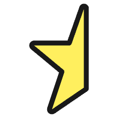 Rating Half Star Icon from Ultimate Colors Set