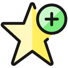 Rating Star Add 1 Icon from Ultimate Colors Set