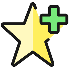 Rating Star Add Icon from Ultimate Colors Set