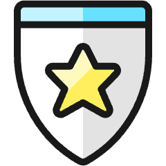 Rating Star Badge Icon from Ultimate Colors Set