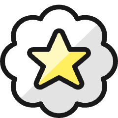 Rating Star Bubble Icon from Ultimate Colors Set