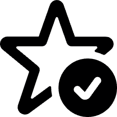 Rating Star Check Alternate Icon from Ultimate Bold Set