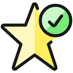 Rating Star Check Icon from Ultimate Colors Set