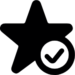 Rating Star Check Icon from Ultimate Bold Set