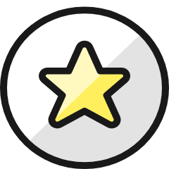 Rating Star Circle Icon from Ultimate Colors Set