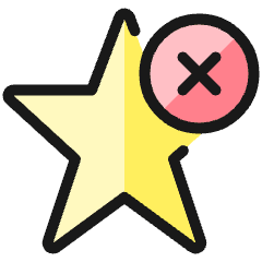 Rating Star Remove Icon from Ultimate Colors Set