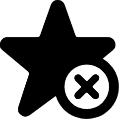 Rating Star Remove Icon from Ultimate Bold Set