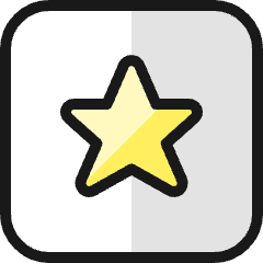 Rating Star Square Icon from Ultimate Colors Set