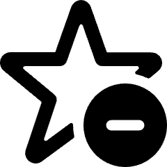 Rating Star Subtract 1 Alternate Icon from Ultimate Bold Set