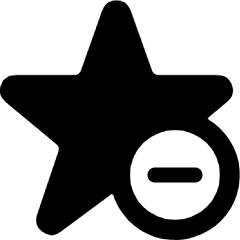 Rating Star Subtract 1 Icon from Ultimate Bold Set