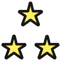 Rating Star Three Icon from Ultimate Colors Set