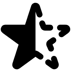 Star Half Icon from Ultimate Bold Set