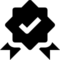 Award Badge Check_1 Icon from Nova Solid Set