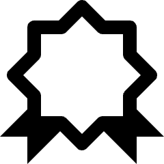 Award Badge Hundred Point 1 Icon from Nova Line Icons Set