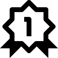 Award Badge Number One 2 Icon from Nova Line Icons Set