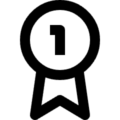 Award Badge Number One Icon from Nova Line Icons Set