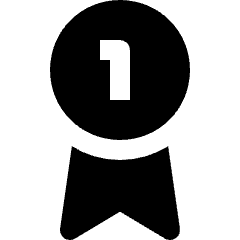 Award Badge Number One Icon from Nova Solid Set