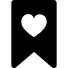 Award Banner Favorite Heart Icon from Nova Solid Set