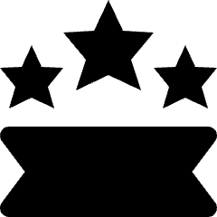 Award Banner Stars Icon from Nova Solid Set