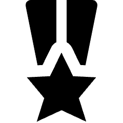 Award Medal Star Icon from Nova Solid Set