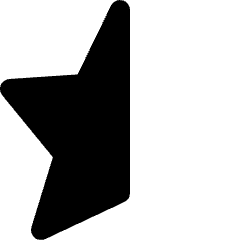 Star Half Icon from Nova Solid Set