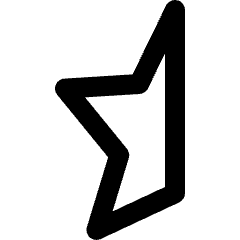 Star Half Icon from Nova Line Set