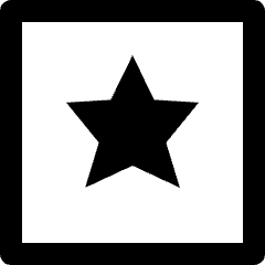 Star Square Icon from Nova Line Set