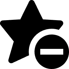 Star Subtract Remove Icon from Nova Solid Set