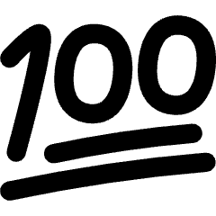 Reaction Emoji 100 Icon from Flex Remix Set