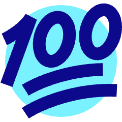 Reaction Emoji 100 Icon from Sharp Pop Set