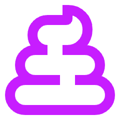 Shit Reaction Icon from Sharp Neon Set