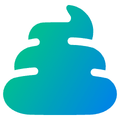 Shit Reaction Icon from Plump Gradient Set