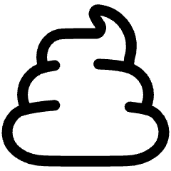 Shit Reaction Icon from Plump Line Set