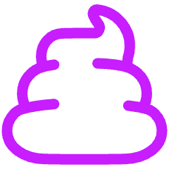 Shit Reaction Icon from Plump Neon Set