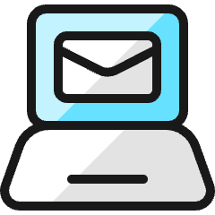 Read Email Laptop Icon from Ultimate Colors Set