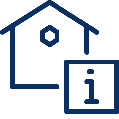 House Information Icon from Cyber Line Set