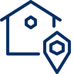 House Location Pin Icon from Cyber Line Set