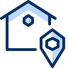 House Location Pin Icon from Cyber Duotone Set