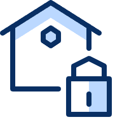 House Lock Icon from Cyber Duotone Set