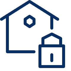 House Lock Icon from Cyber Line Set