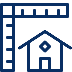 House Measurement Icon from Cyber Line Set