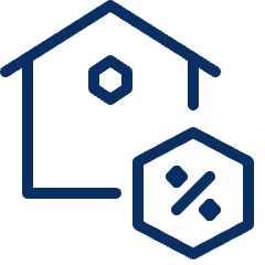 House Percent Icon from Cyber Line Set