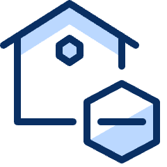 House Substract Icon from Cyber Duotone Set