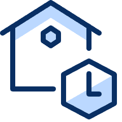 House Time Icon from Cyber Duotone Set