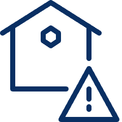 House Warning Icon from Cyber Line Set
