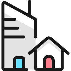 Real Estate Building House Icon from Ultimate Colors Set