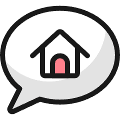 Real Estate Message House Icon from Ultimate Colors Set