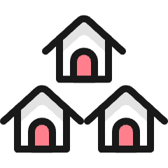 Real Estate Neighbourhood Icon from Ultimate Colors Set