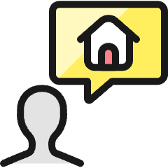 Real Estate Person Search House Icon from Ultimate Colors Set