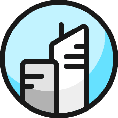 Real Estate Search Building Icon from Ultimate Colors Set